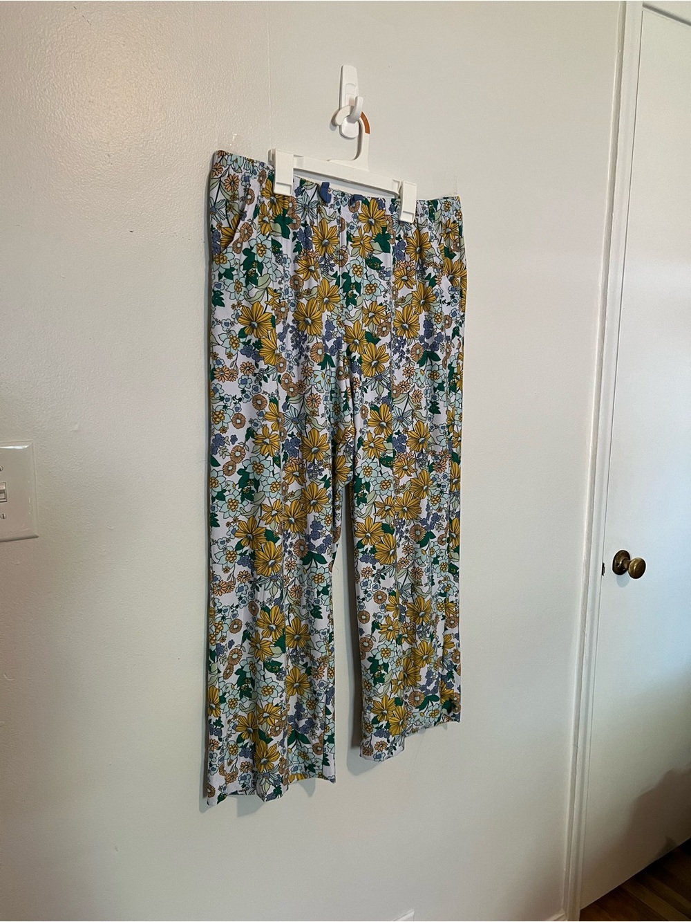Sonoma Floral Lounge Pants — Yellow, Green & Blue Print